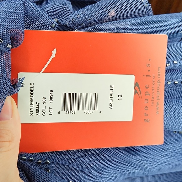 JS collections navy beaded dress NWT - Picture 4 of 6